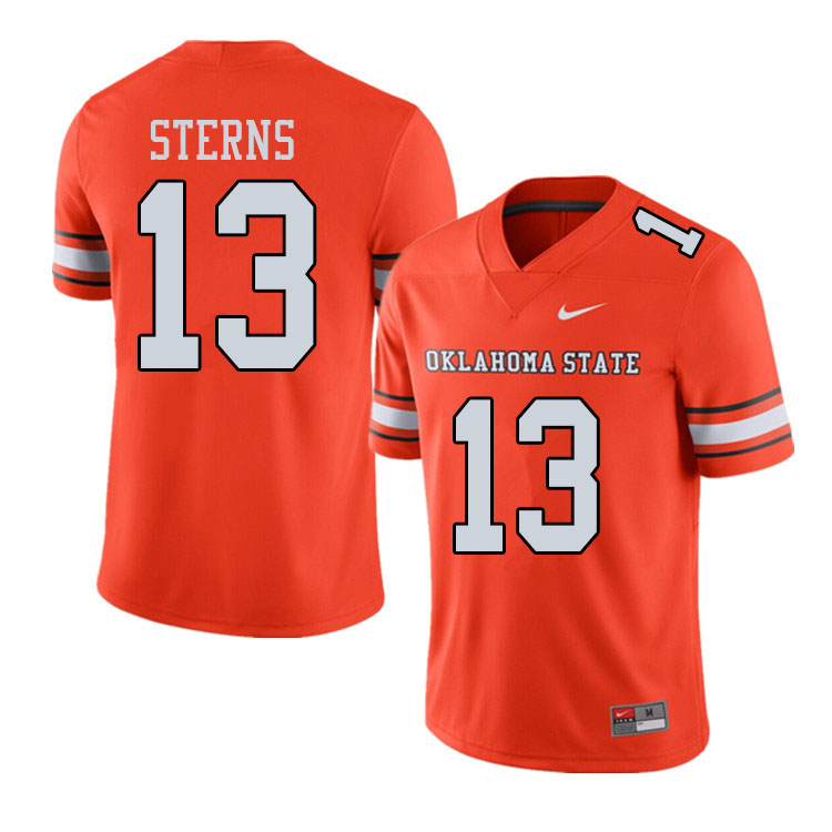 Men #13 Jordan Sterns Oklahoma State Cowboys College Football Jerseys Sale-Alternate Orange - Click Image to Close
